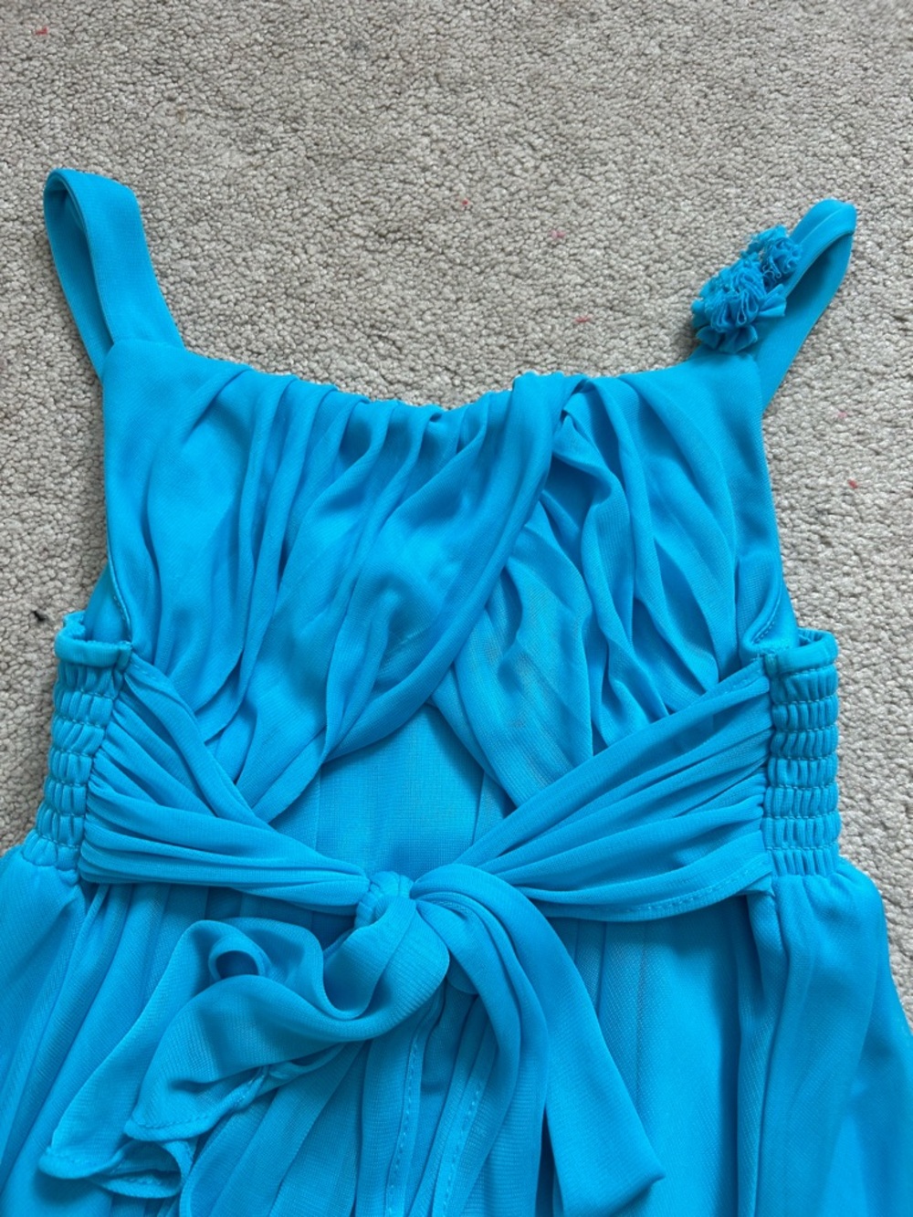 Jenny & Me Chiffon Blue Size 14 Sleeveless Formal Dress - Picture 6 of 6